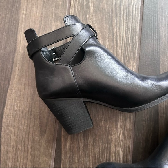Reba KC Leather Ankle Booties in Black Sz 8.5 - Picture 6 of 10